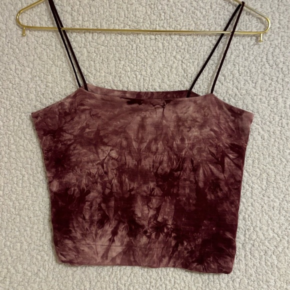 🩷Bungee-Strap Crop Cami (Burgundy) - Picture 2 of 14